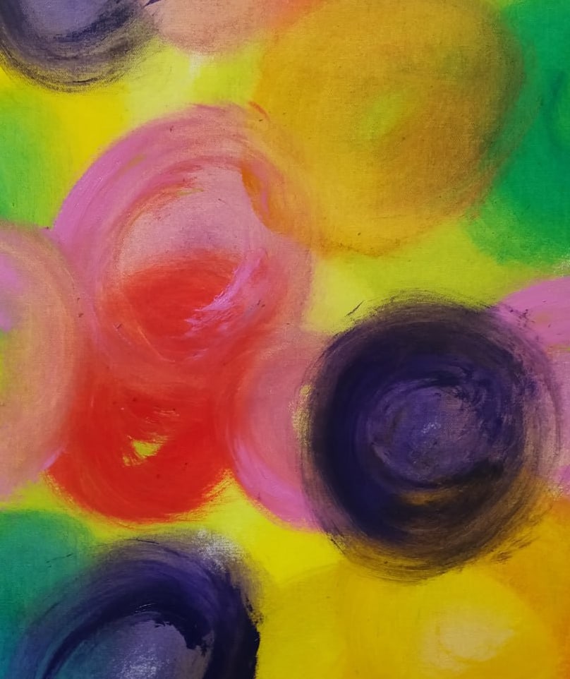 Abstract Oil painting Colored dreams Nina L - 6