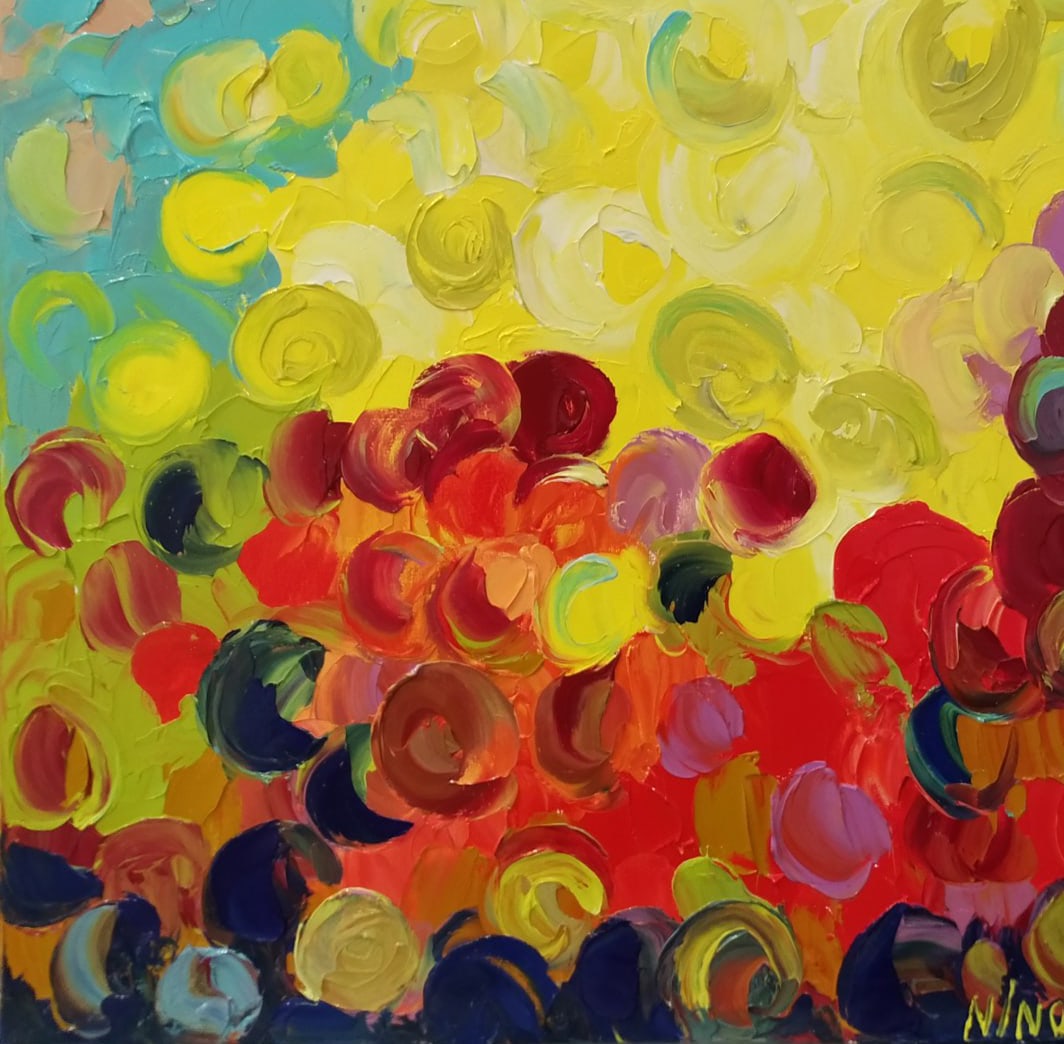 Abstract Oil painting joy Nina L - 4