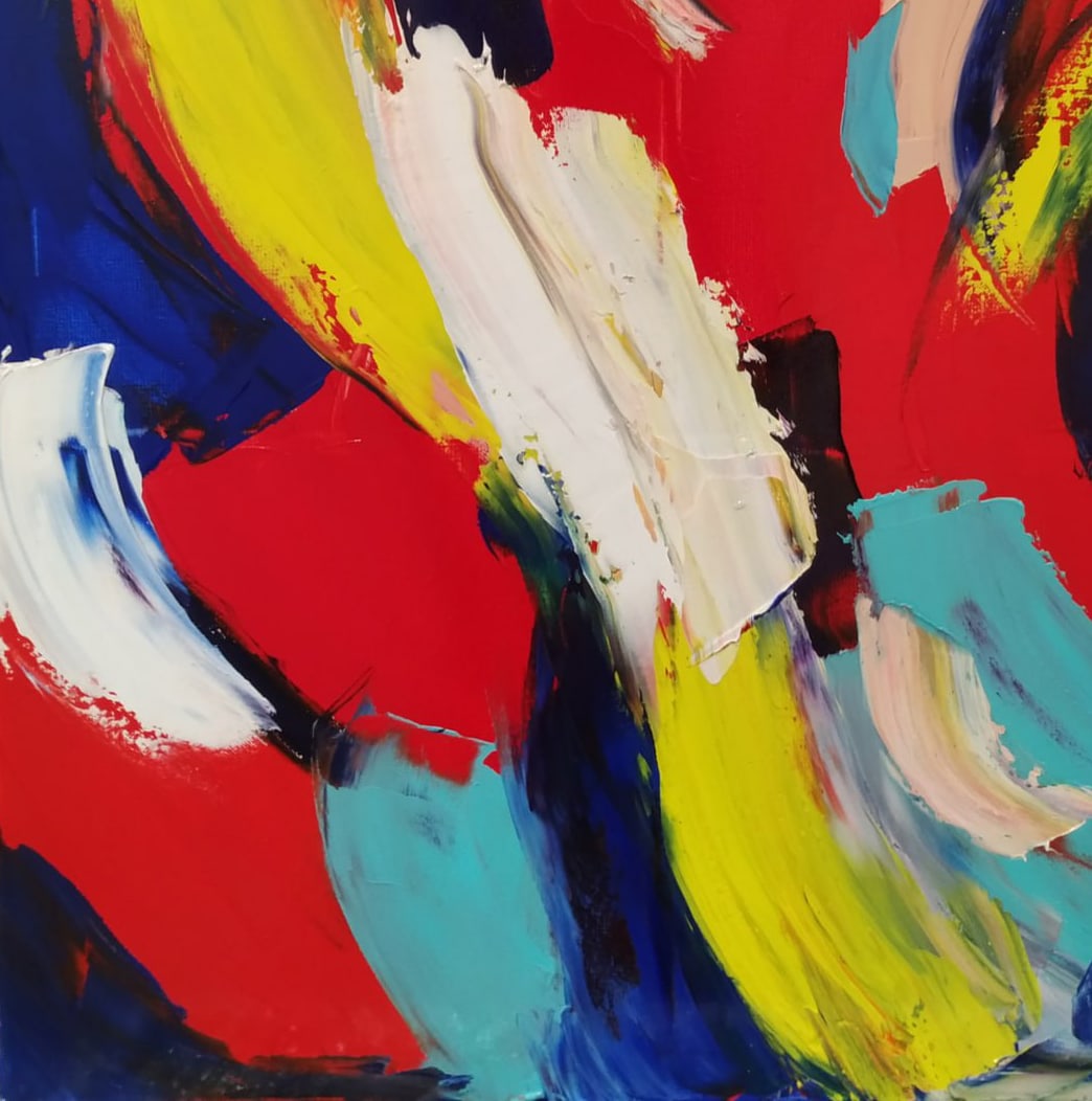 Abstract Oil painting Love Nina L - 4