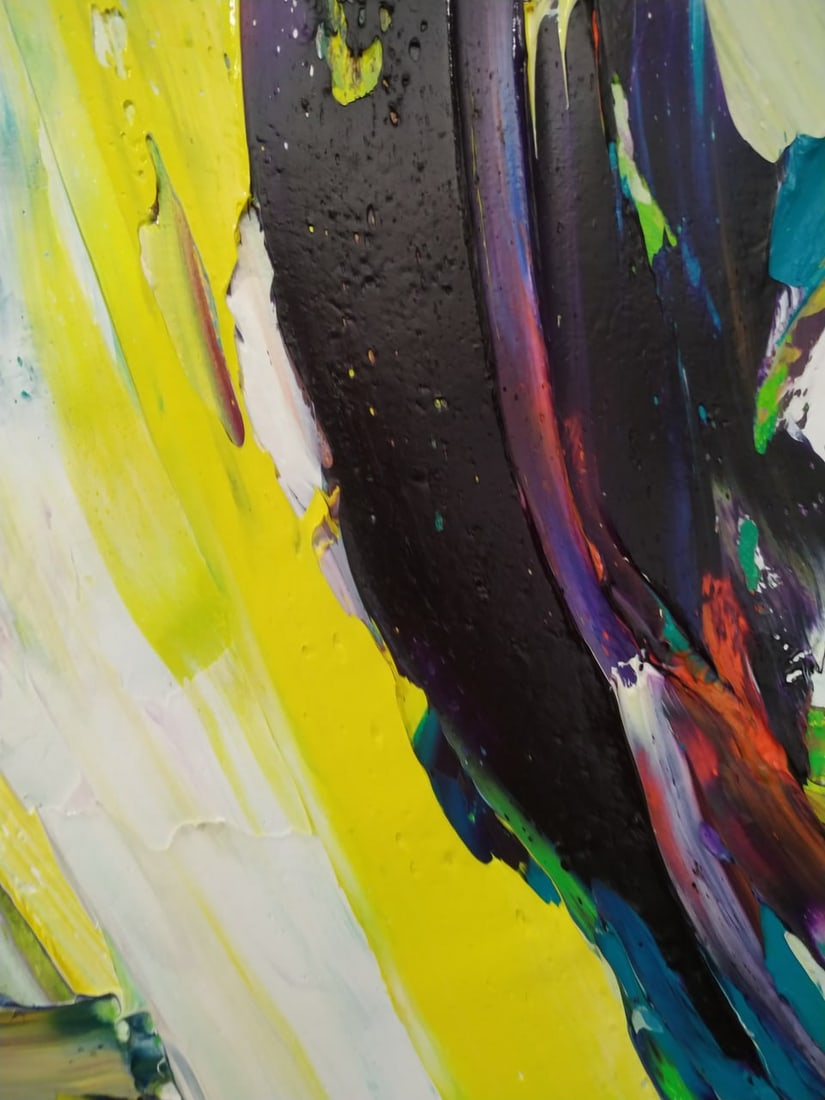 Abstract Oil painting Flow Nina L - 4