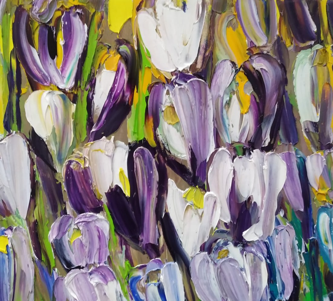 Oil painting Crocuses Nina L - 7