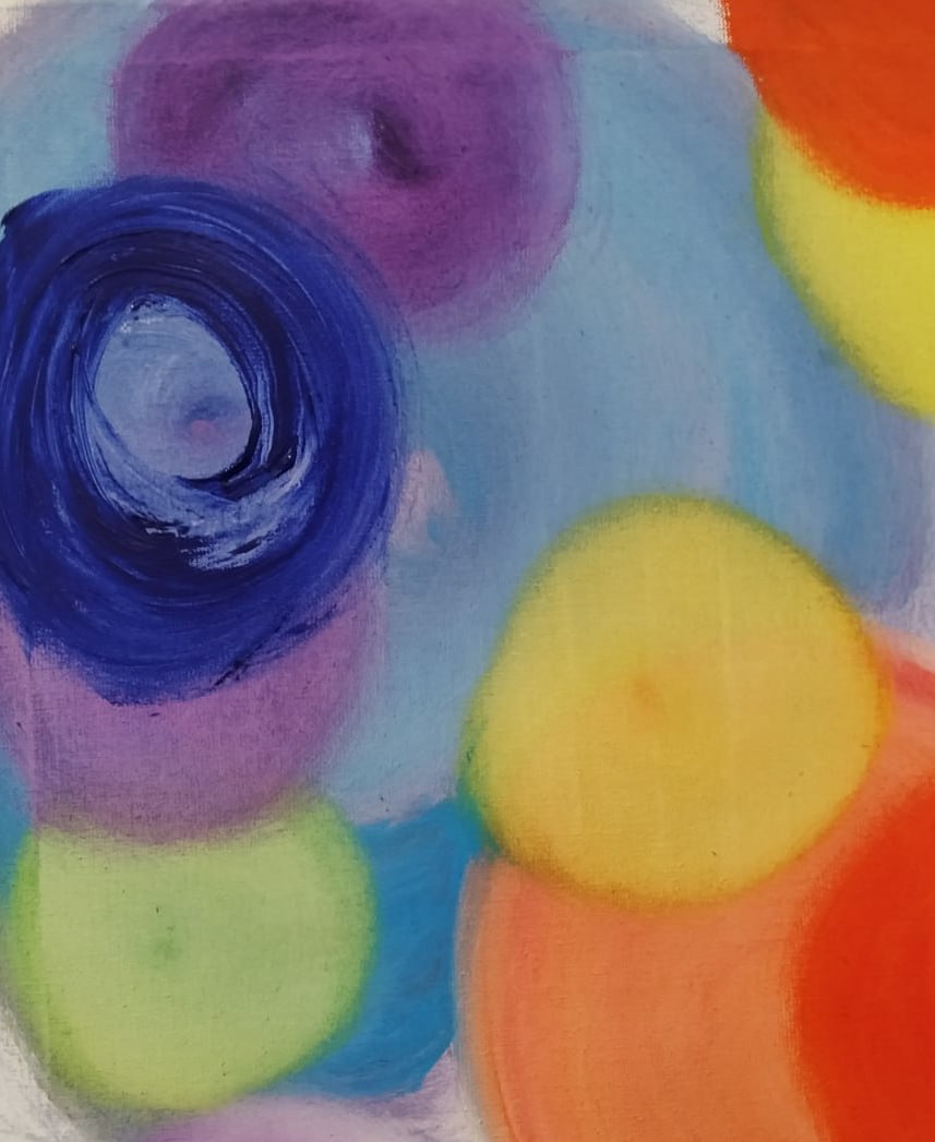 Abstract Oil painting Colored dreams Nina L - 2
