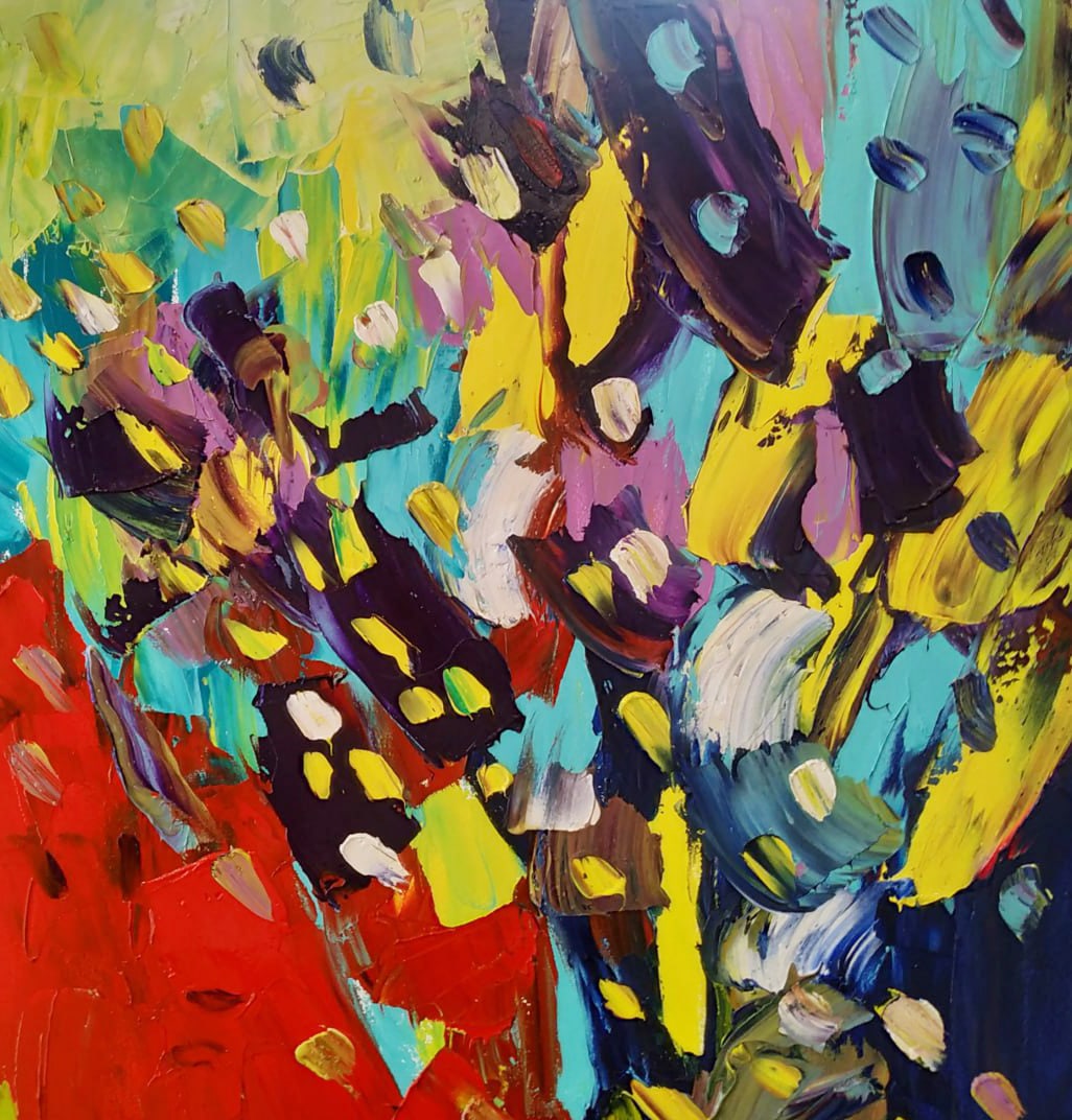 Abstract Oil painting Watermelon Nina L - 3