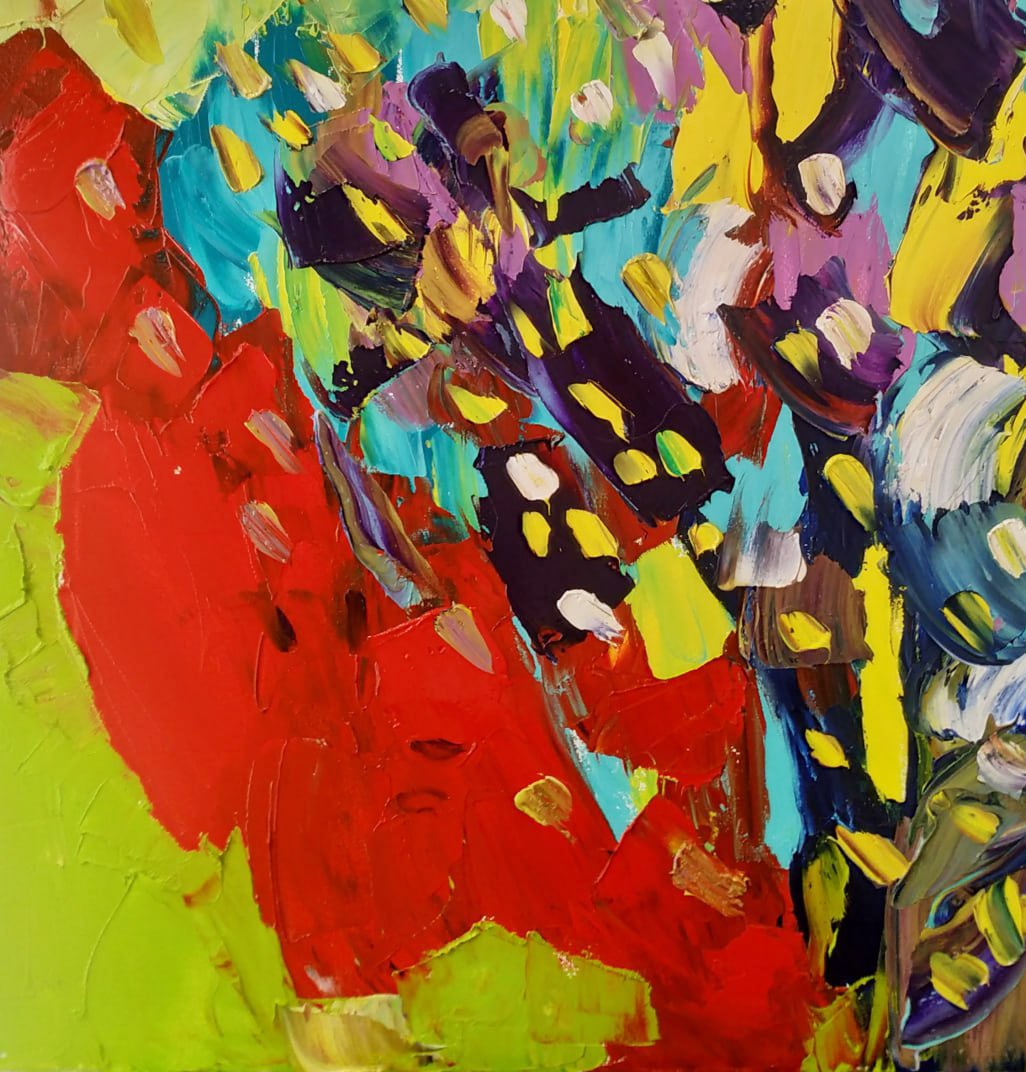 Abstract Oil painting Watermelon Nina L - 4