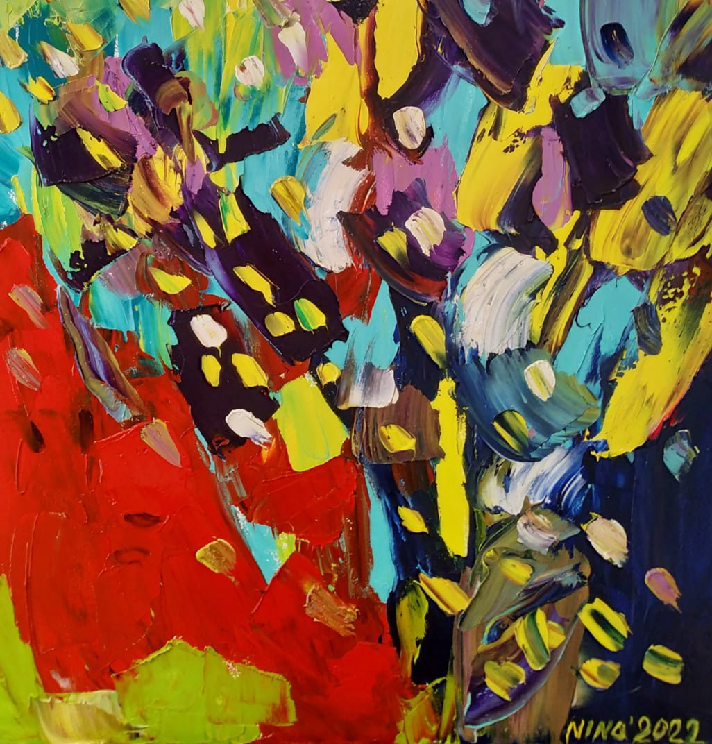 Abstract Oil painting Watermelon Nina L - 5