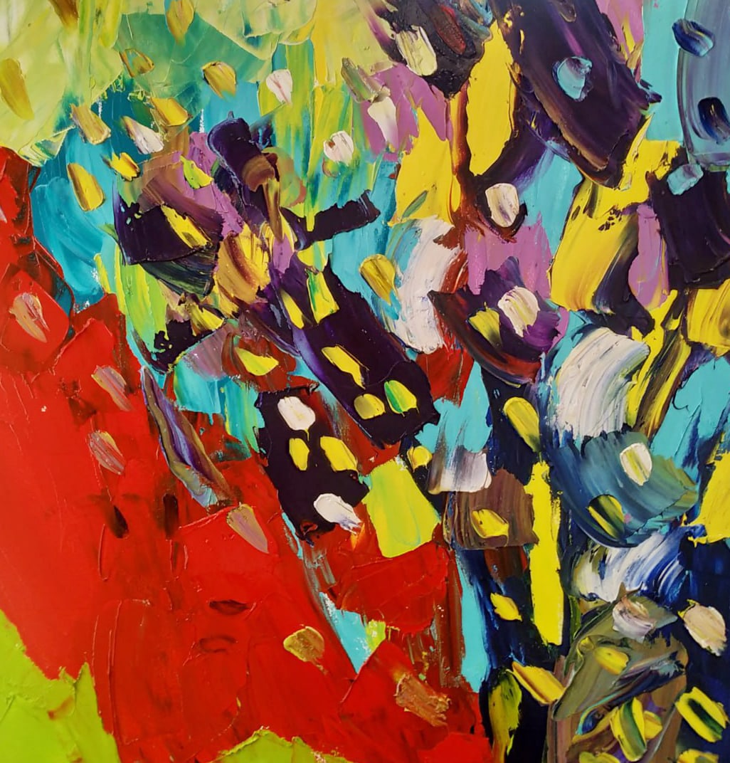 Abstract Oil painting Watermelon Nina L - 6