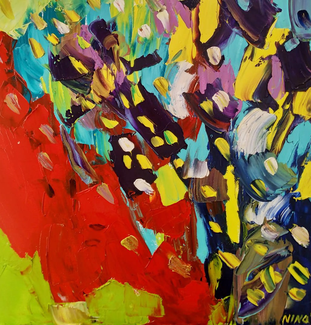 Abstract Oil painting Watermelon Nina L - 8