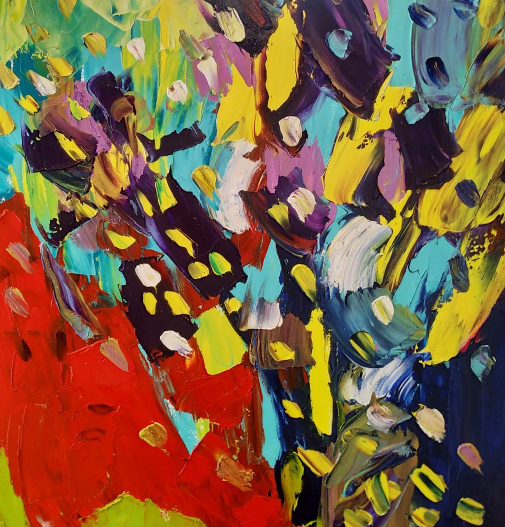 Abstract Oil painting Watermelon Nina L - 9