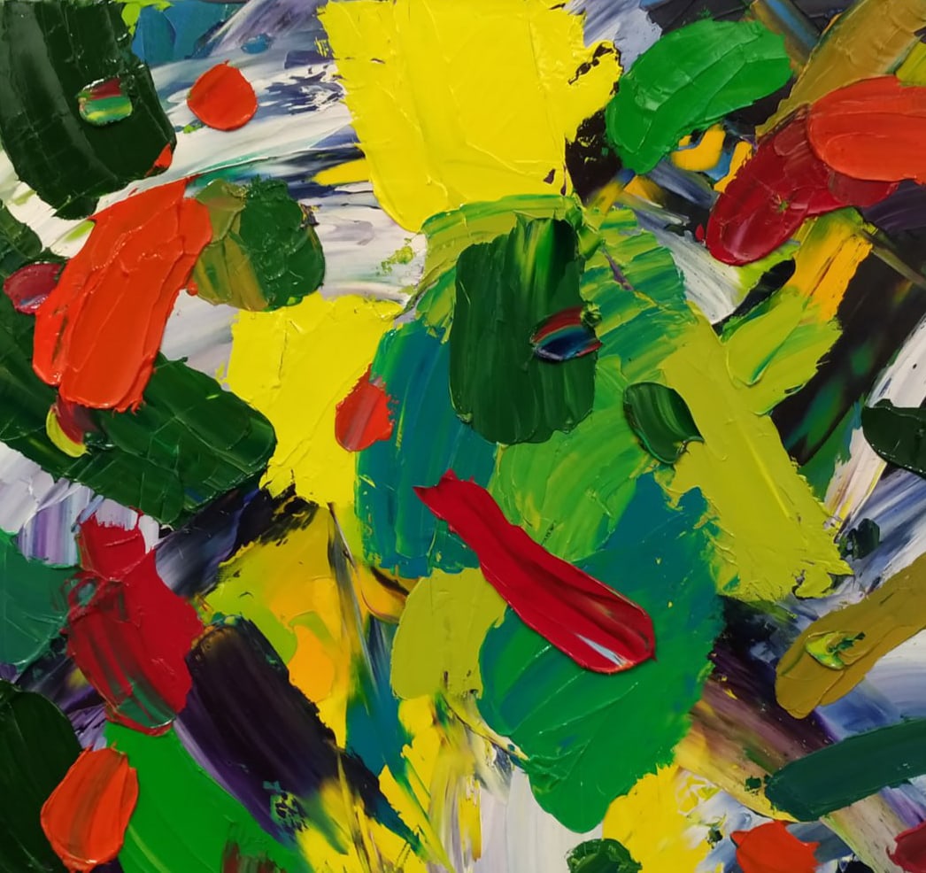 Abstract Oil painting Summer Nina L - 7