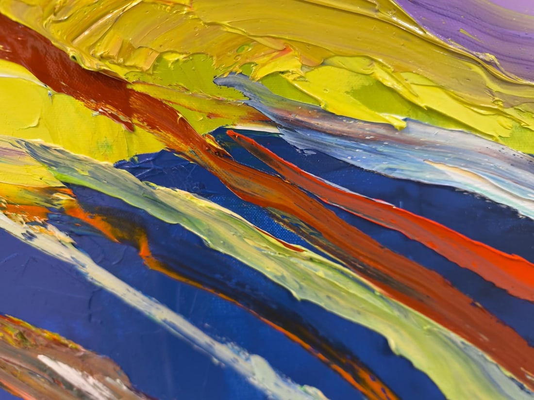 Abstract Oil painting Peaks Nina L - 7