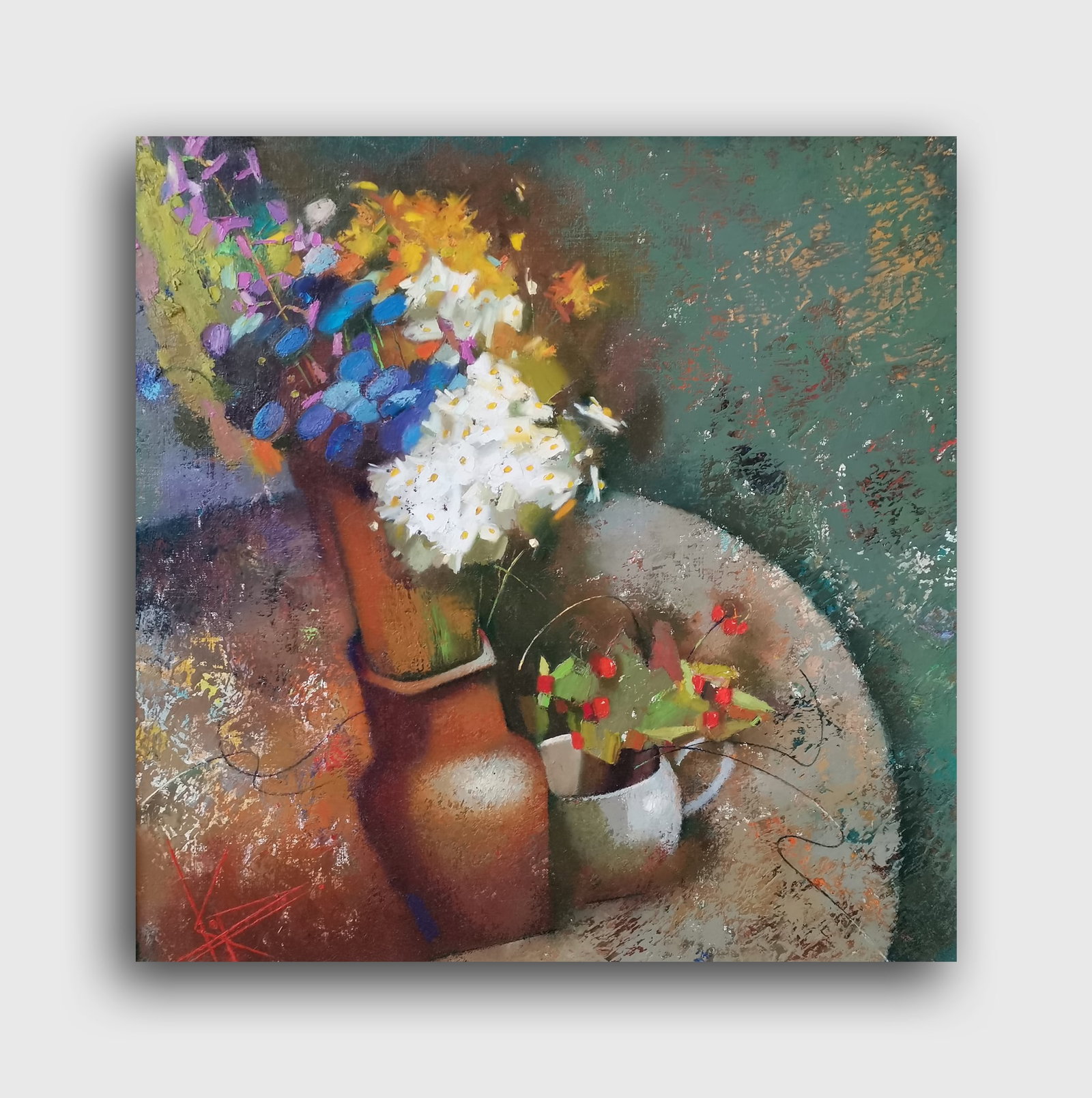 Abstract Oil painting Strawberries Oksana Kyrylenko - 7