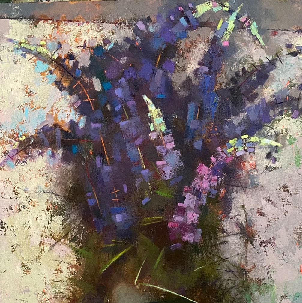 Abstract Oil painting Lupine time Oksana Kyrylenko - 2