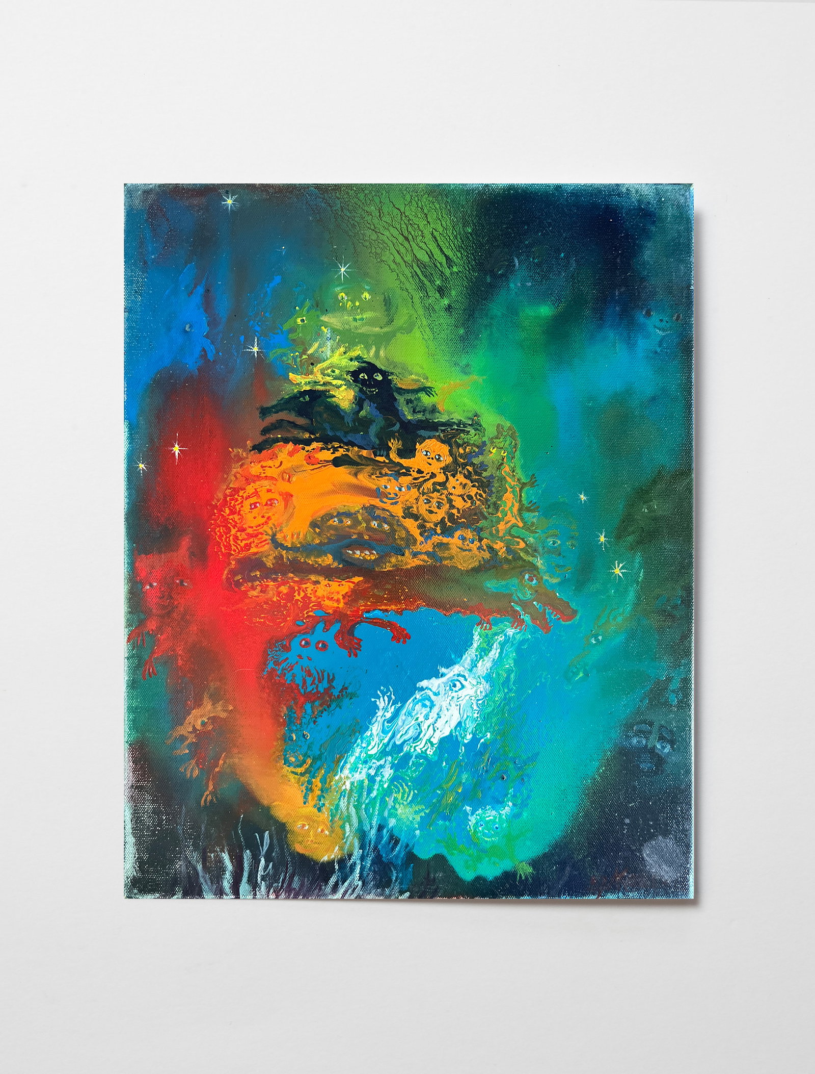 Abstract Oil painting with frame fantasy K. Leonid - 2