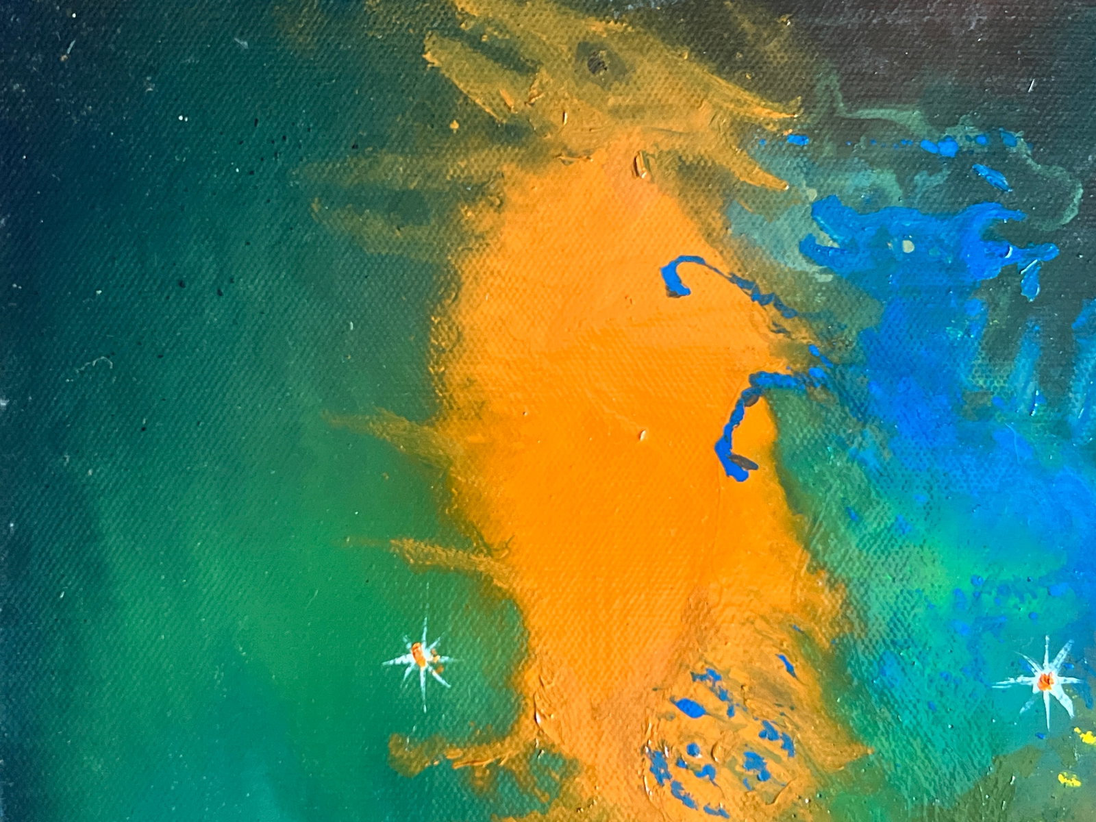Abstract Oil painting with frame fantasy K. Leonid - 2