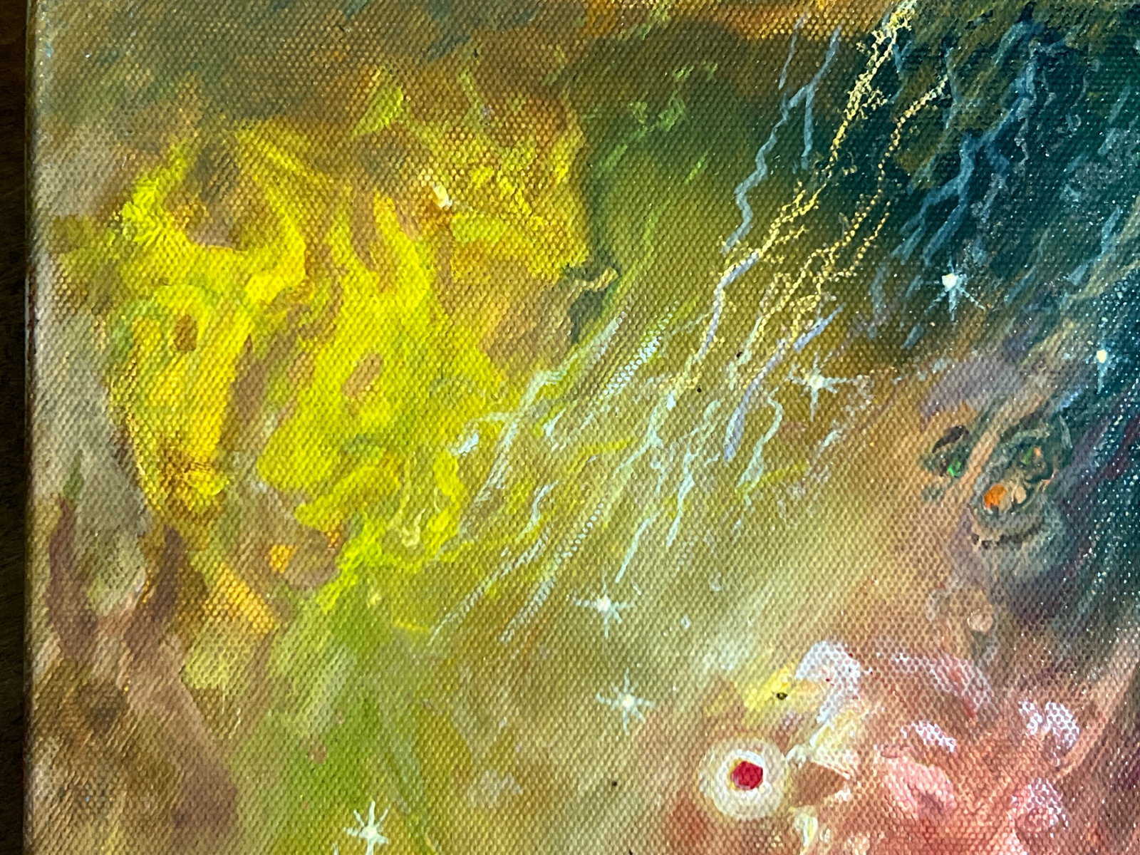 Abstract Oil painting with frame dream K. Leonid - 2