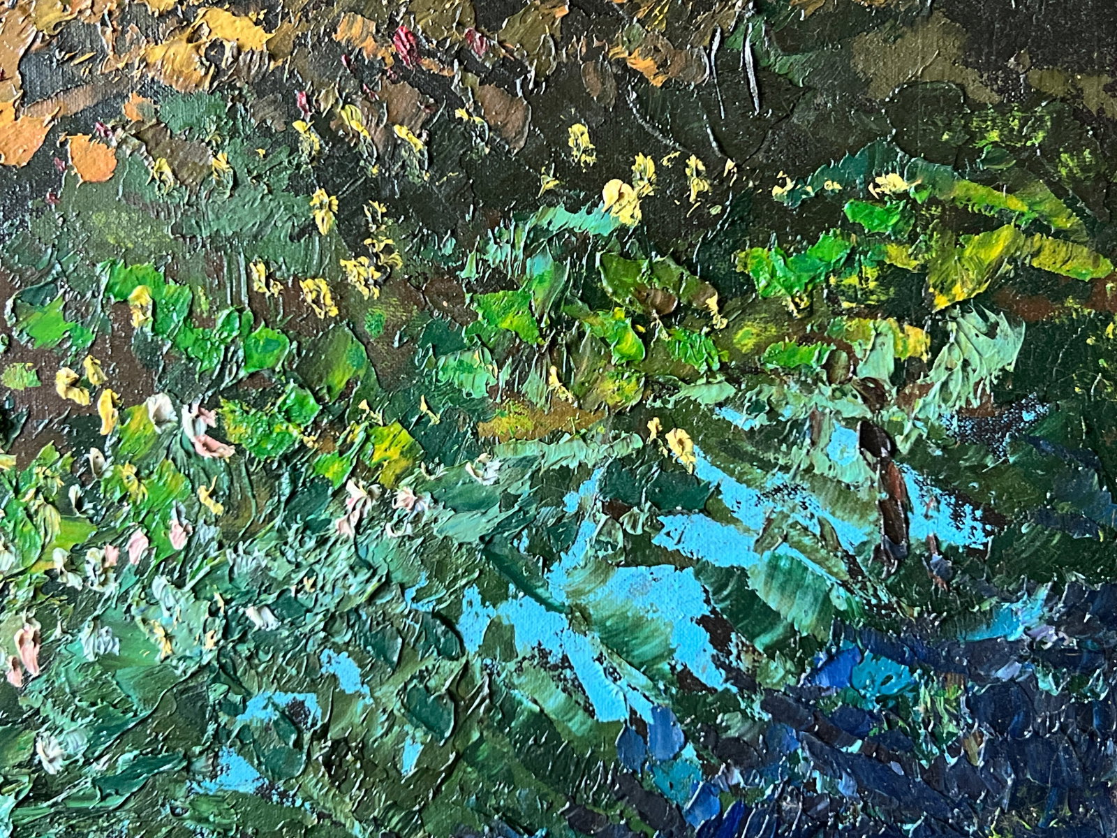 Abstract Oil painting with frame Seasons K. Leonid - 2