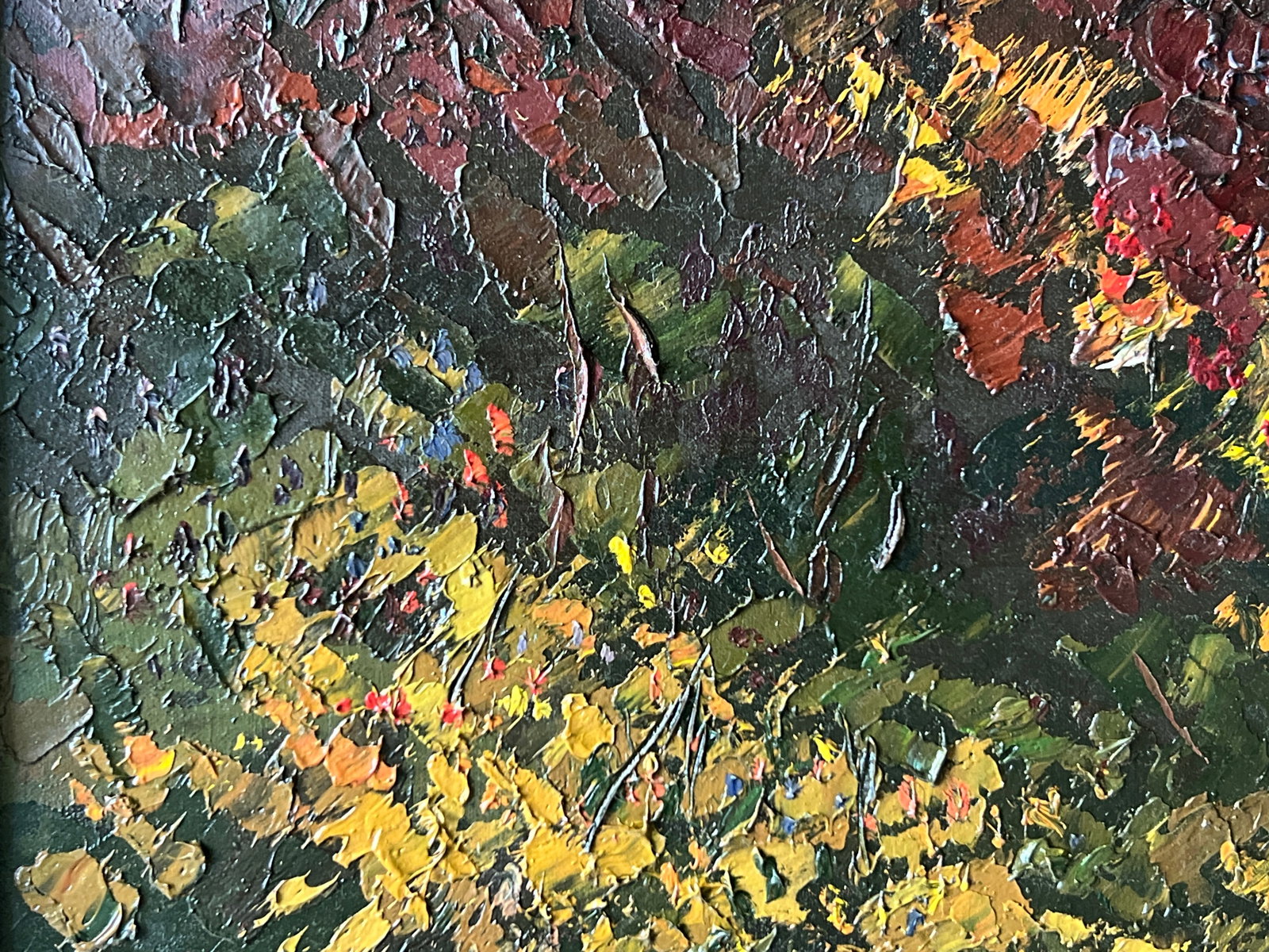 Abstract Oil painting with frame Seasons K. Leonid - 7