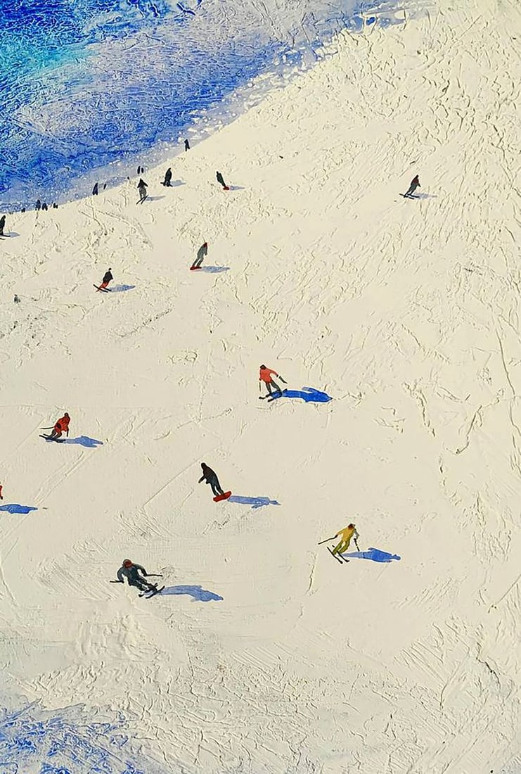 Watercolor painting Descent from Snow Mountain Olena Klimenko - 3