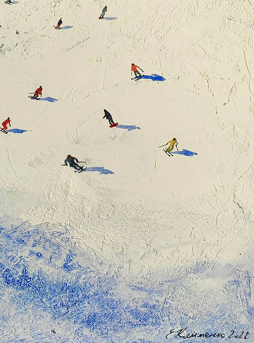 Watercolor painting Descent from Snow Mountain Olena Klimenko - 5