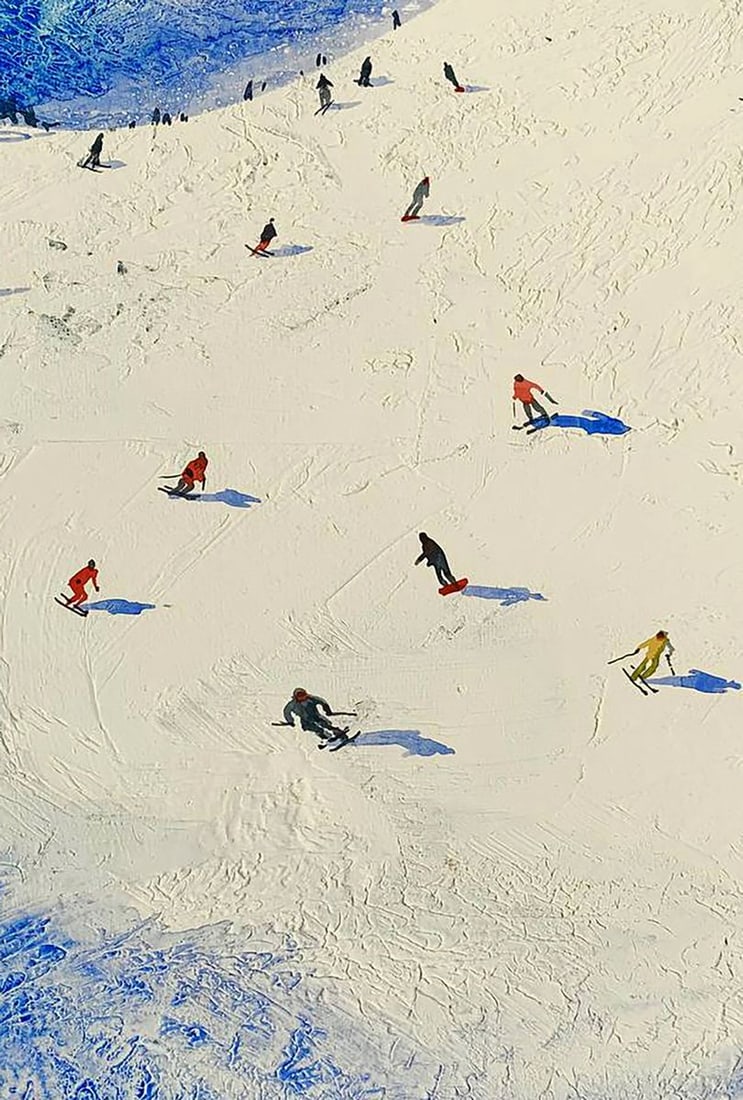 Watercolor painting Descent from Snow Mountain Olena Klimenko - 6