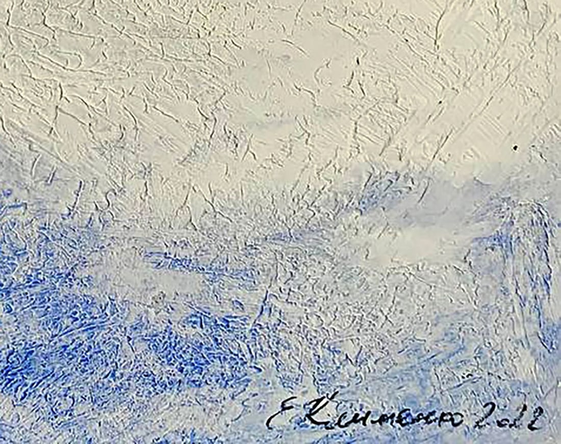 Watercolor painting Descent from Snow Mountain Olena Klimenko - 7