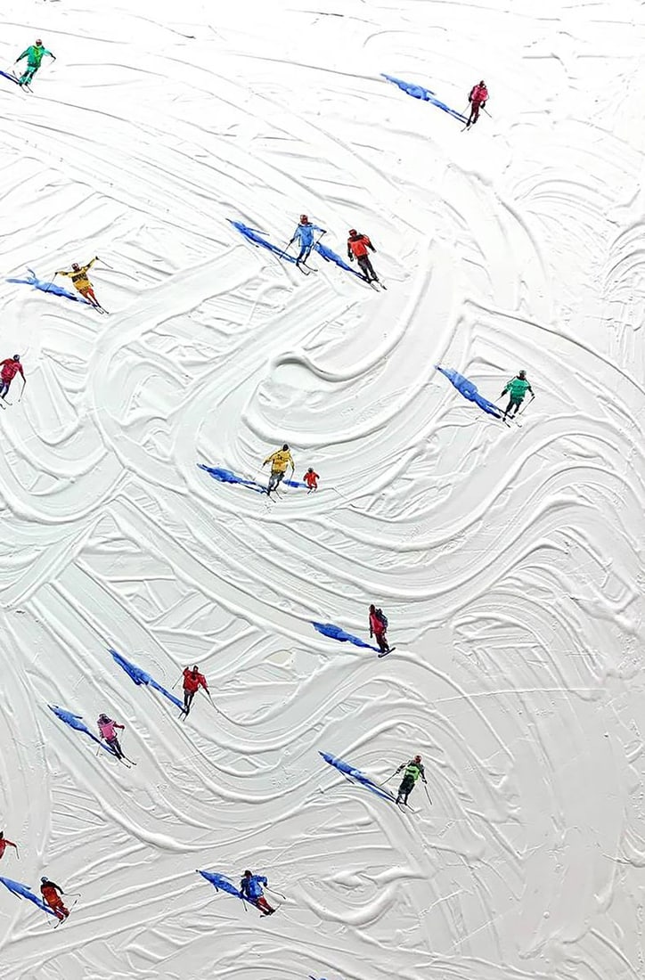 Watercolor painting Between Sky and Snow Olena Klimenko - 3