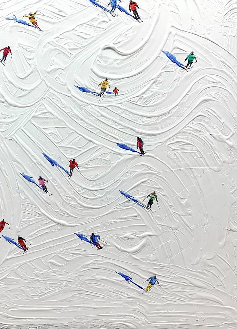 Watercolor painting Between Sky and Snow Olena Klimenko - 4