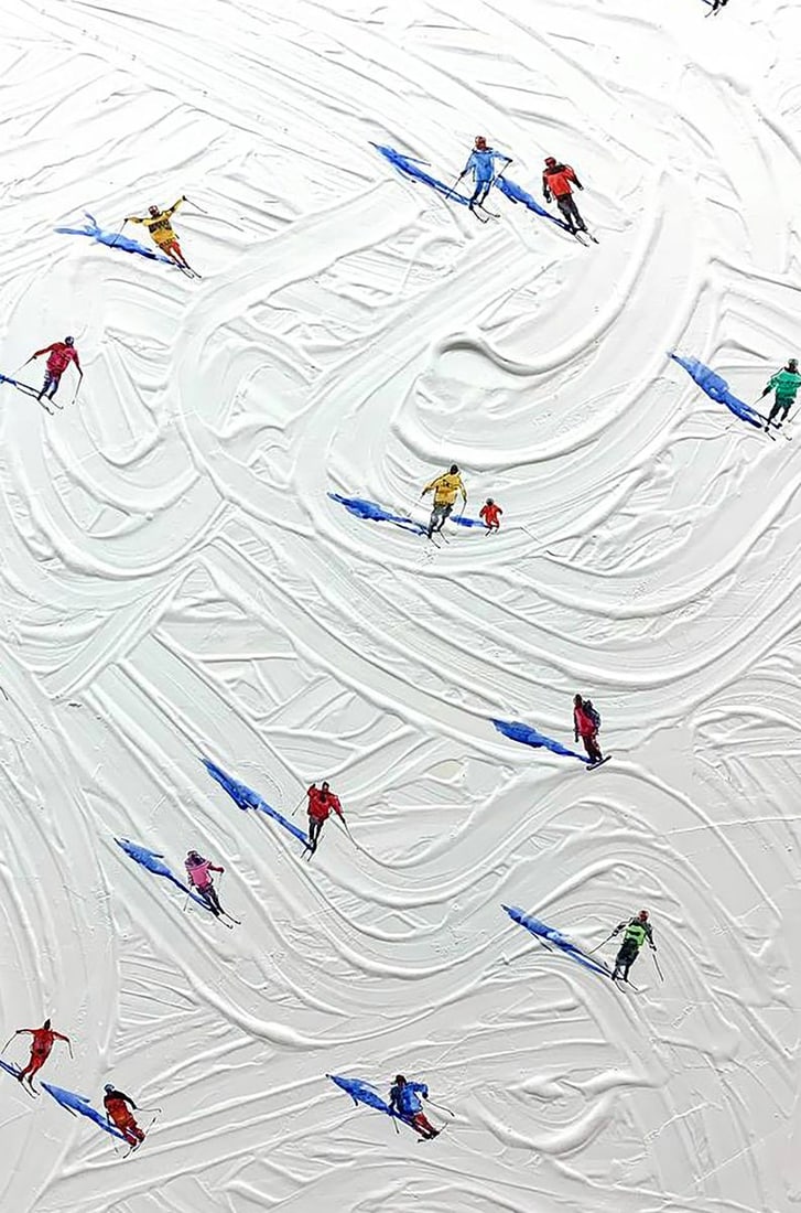 Watercolor painting Between Sky and Snow Olena Klimenko - 5