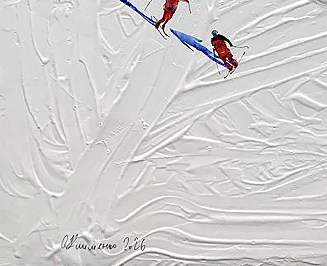 Watercolor painting Between Sky and Snow Olena Klimenko - 6