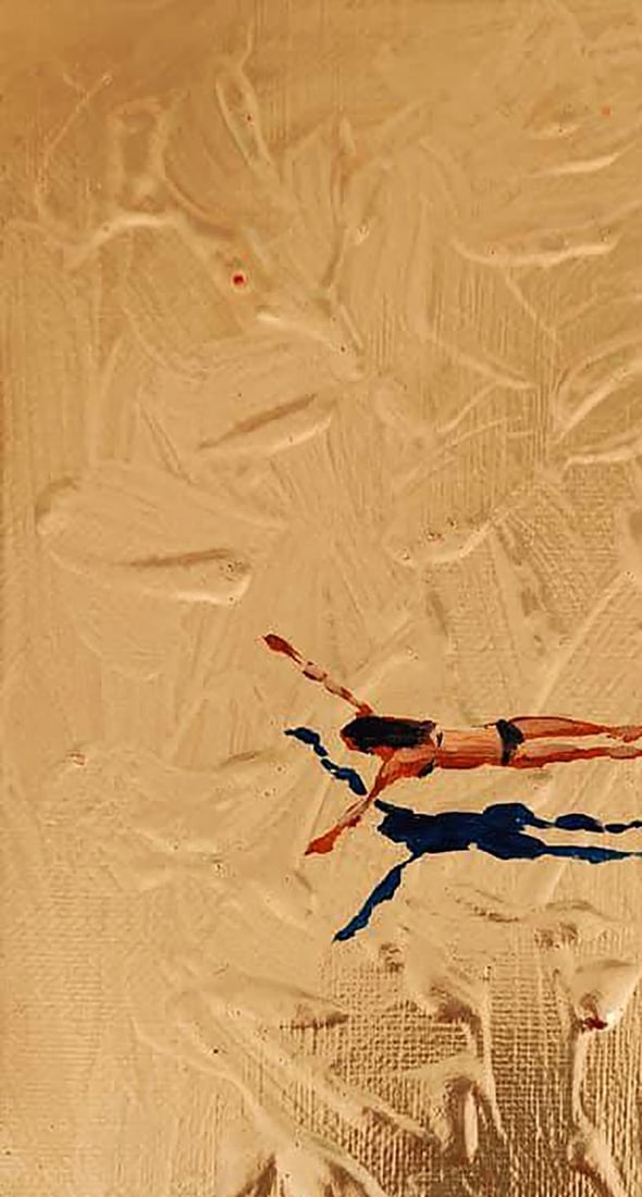 Acrylic painting Golden Pool Olena Klimenko - 2