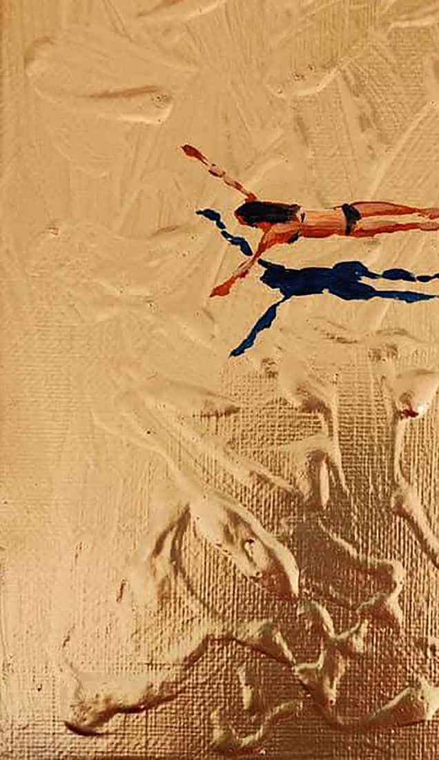 Acrylic painting Golden Pool Olena Klimenko - 4