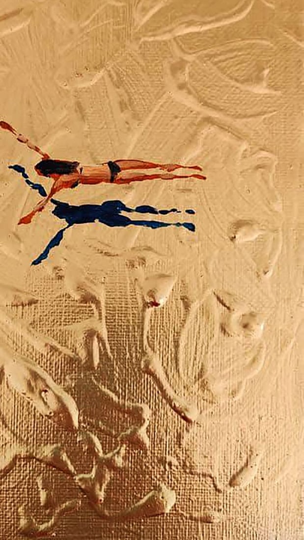 Acrylic painting Golden Pool Olena Klimenko - 5