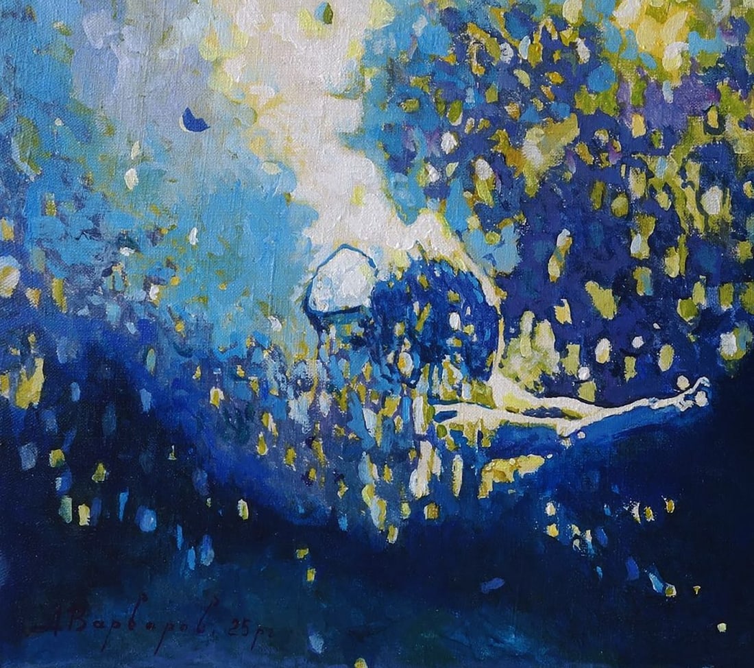 Acrylic painting Lone swimmer Anatoly Varvarov - 6