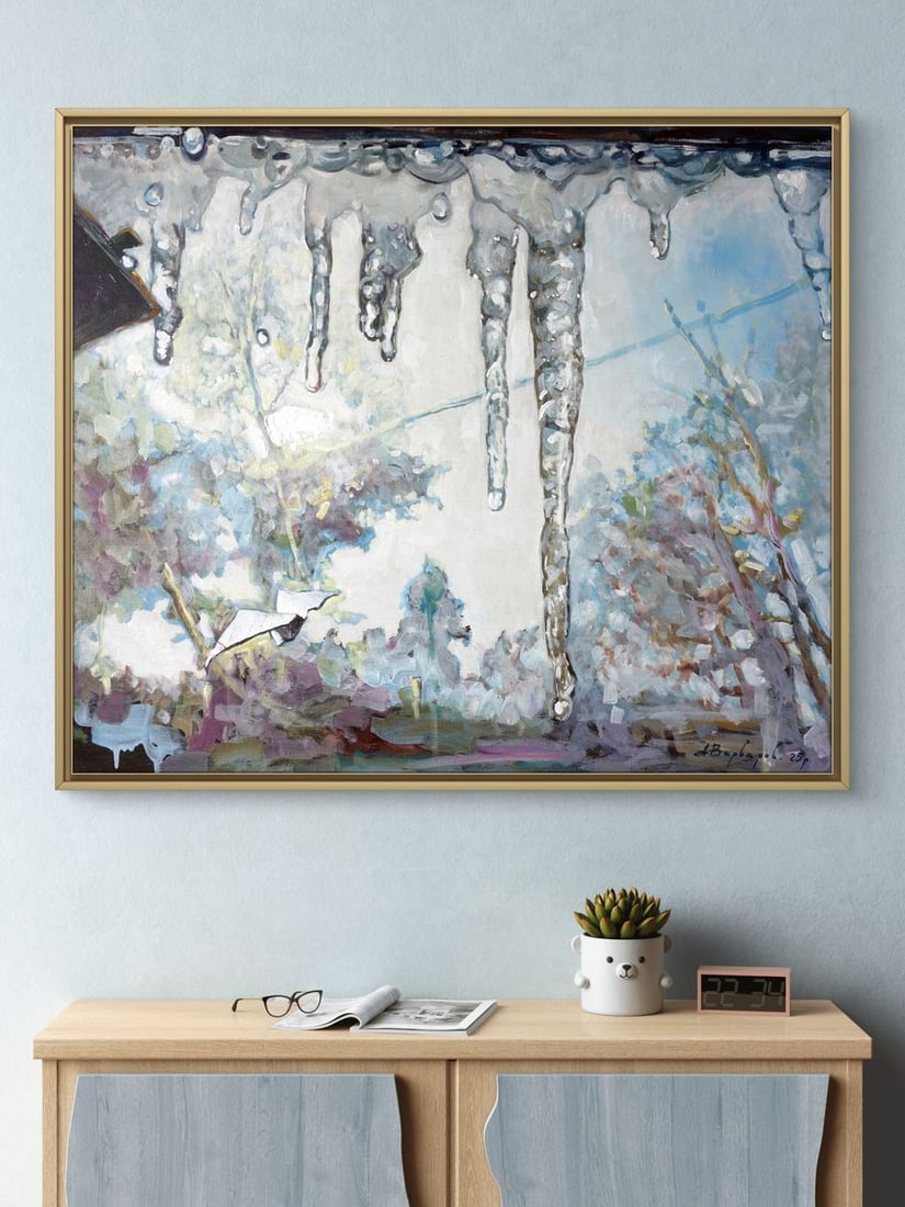 Oil painting Thawed Spring Anatoly Varvarov - 2