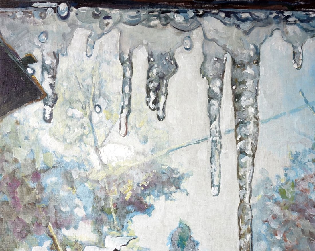 Oil painting Thawed Spring Anatoly Varvarov - 4