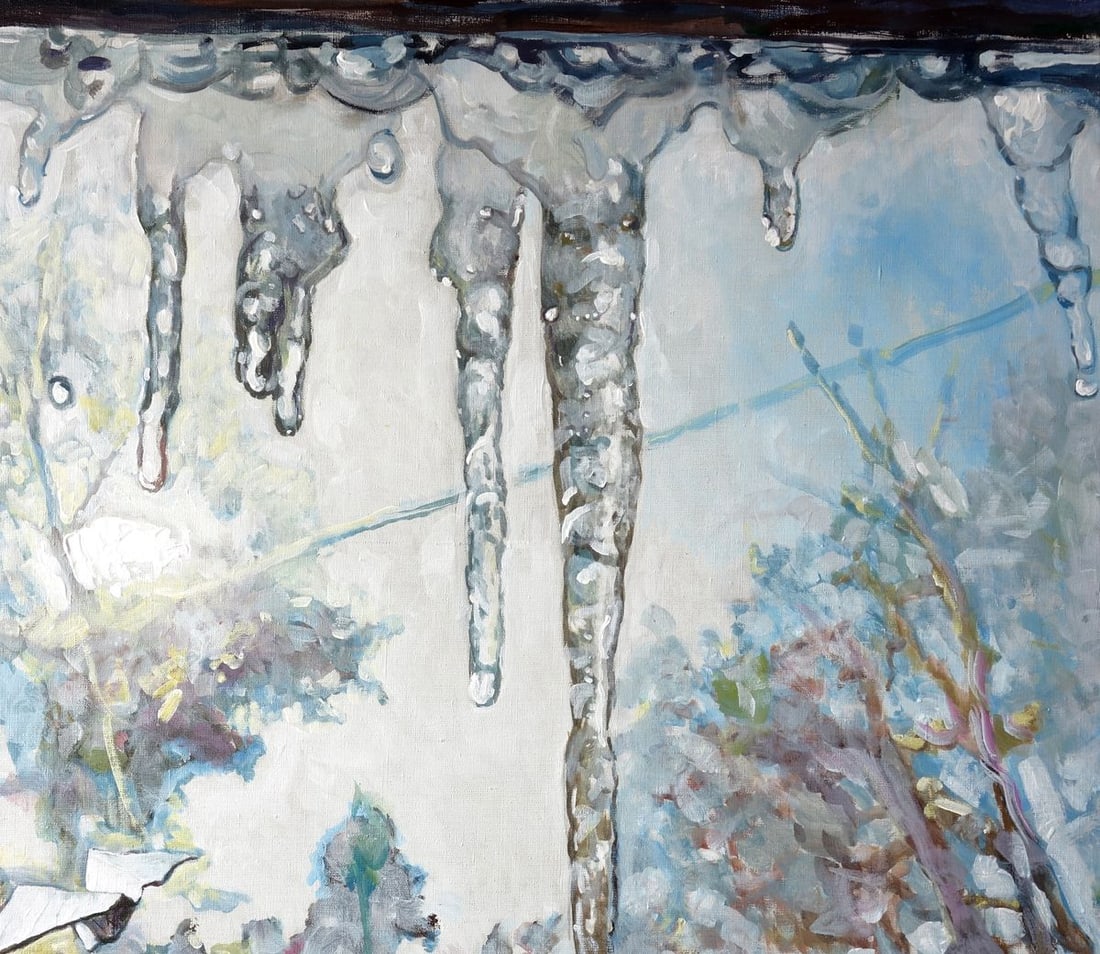 Oil painting Thawed Spring Anatoly Varvarov - 5