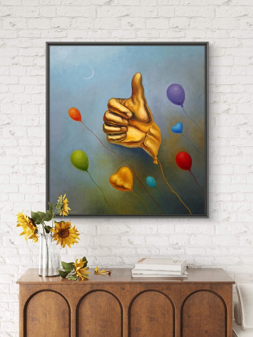 Oil painting Golden Like Sergey Voichenko - 4