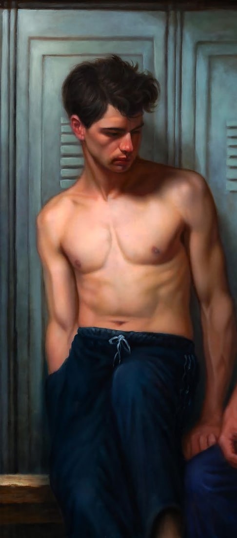 Oil painting Reserved in Communication Richard Fox - 7