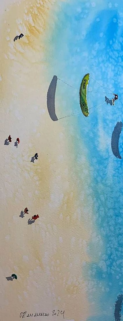 Watercolor painting Windy Day Olena Klimenko - 9