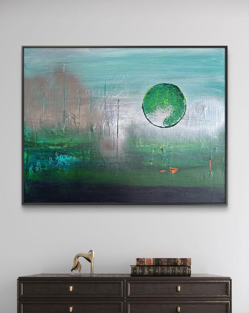Acrylic painting Mint Moon Olga Melezhik - 3