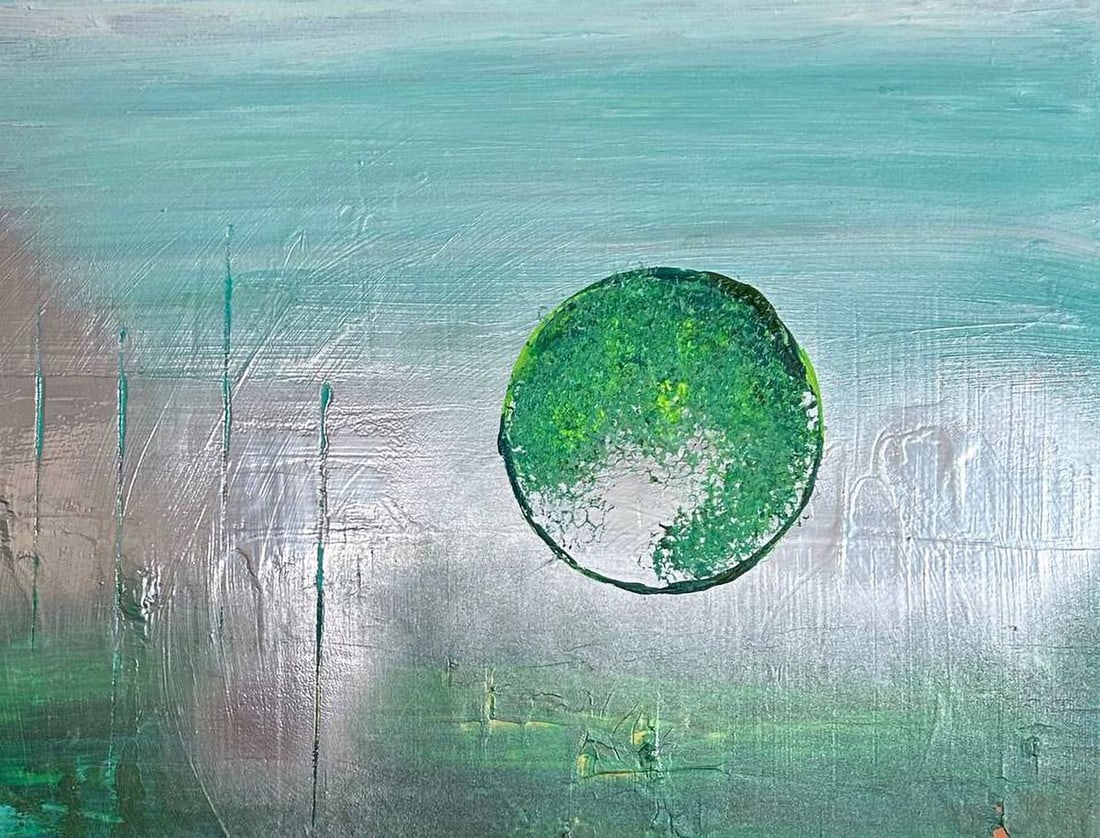 Acrylic painting Mint Moon Olga Melezhik - 5