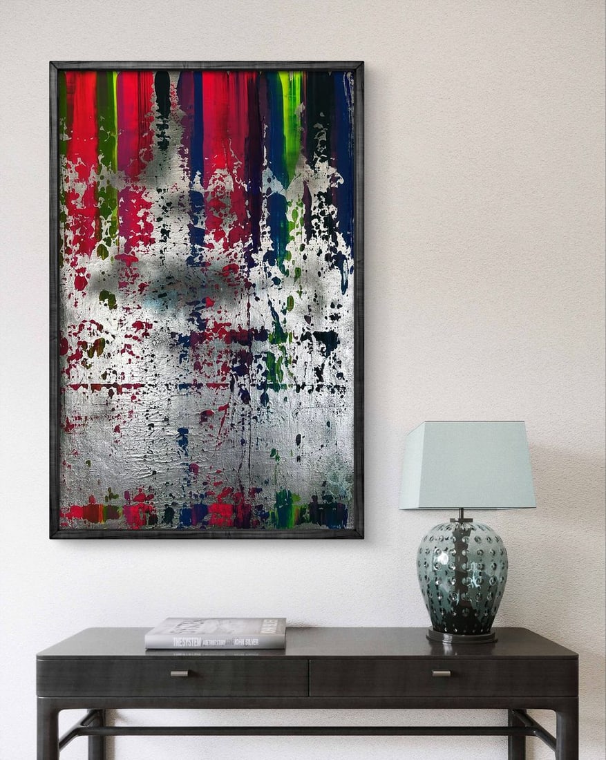 Acrylic painting Colorful waterfall Olga Melezhik - 3