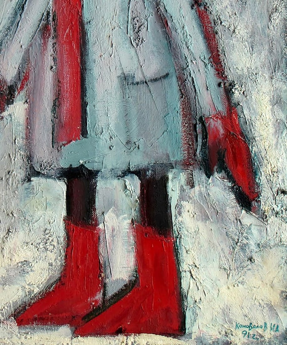 Oil painting Winter portrait Igor Konovalov - 7