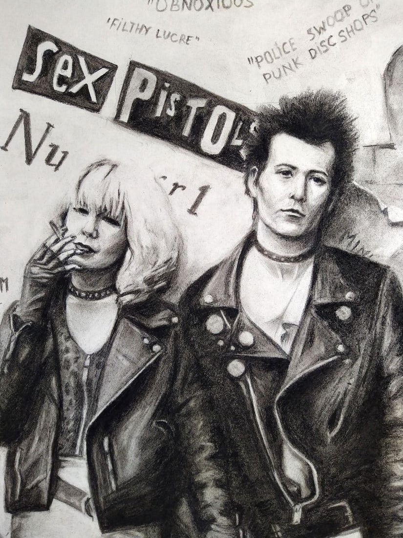 Coal painting Punk Adventures Yulia Lihina - 7