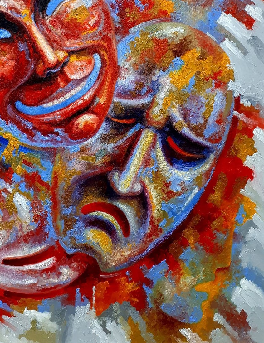 Oil painting 7 masks Sergey Voichenko - 7