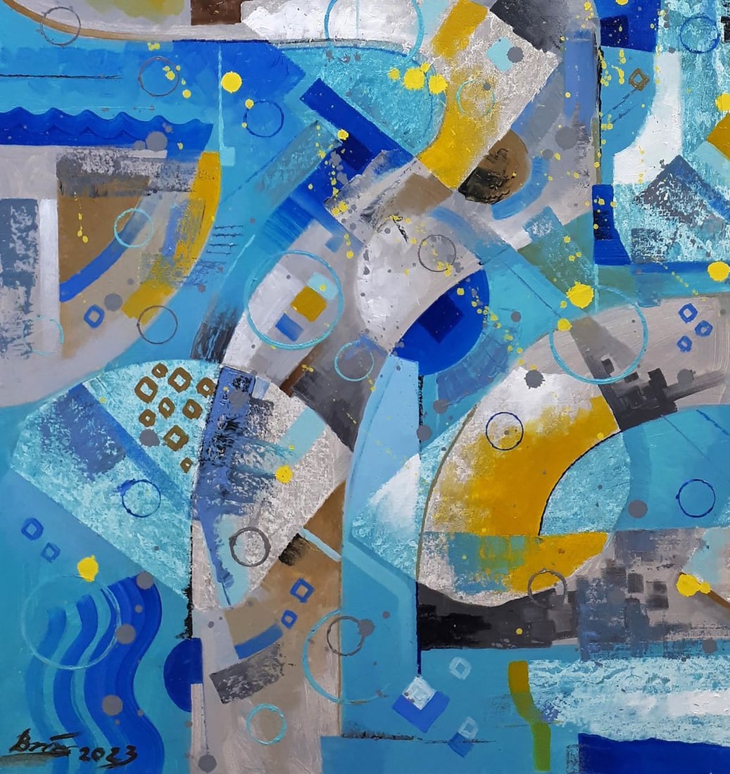 Oil painting Blue python Sergey Voichenko - 6