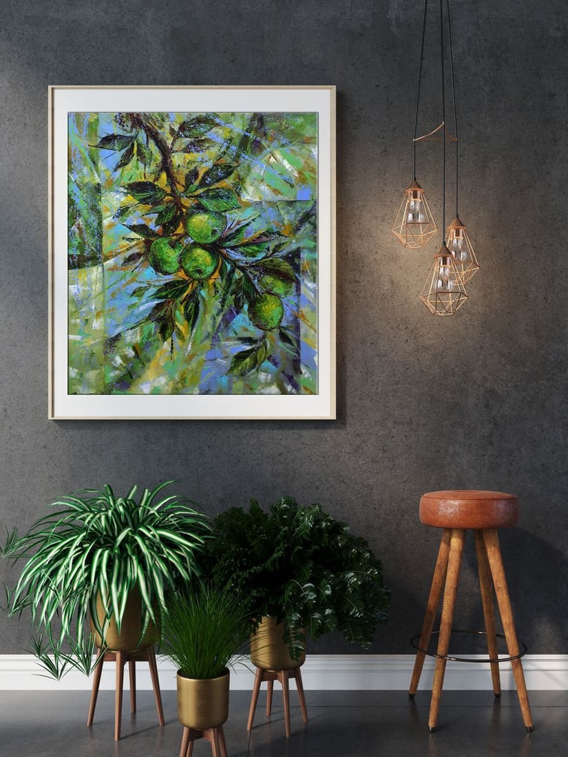 Oil painting Green apples Sergey Voichenko - 2
