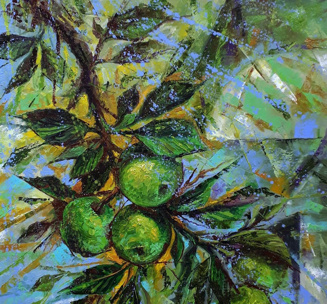 Oil painting Green apples Sergey Voichenko - 5