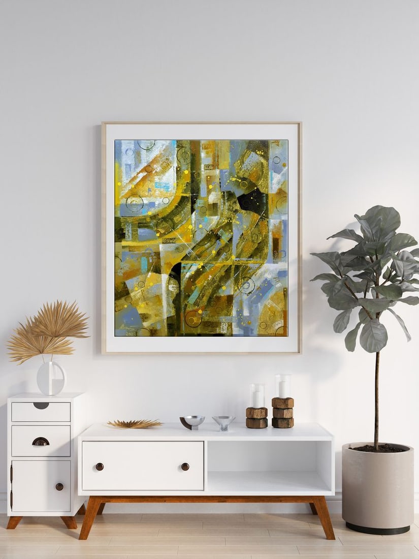 Oil painting Green line Sergey Voichenko - 3