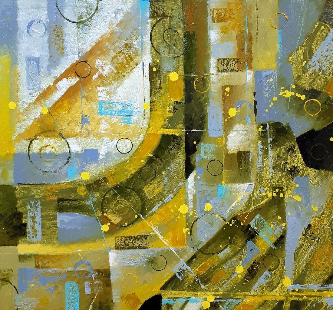 Oil painting Green line Sergey Voichenko - 4